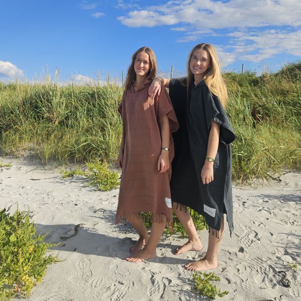 "Alnes" Strandponcho -Terracotta